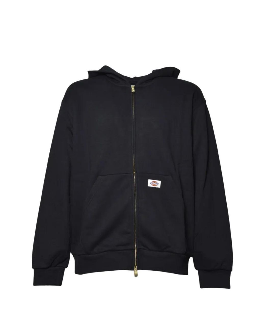 Dickies Blue Logo-Patch Zip-Up Hoodie for men