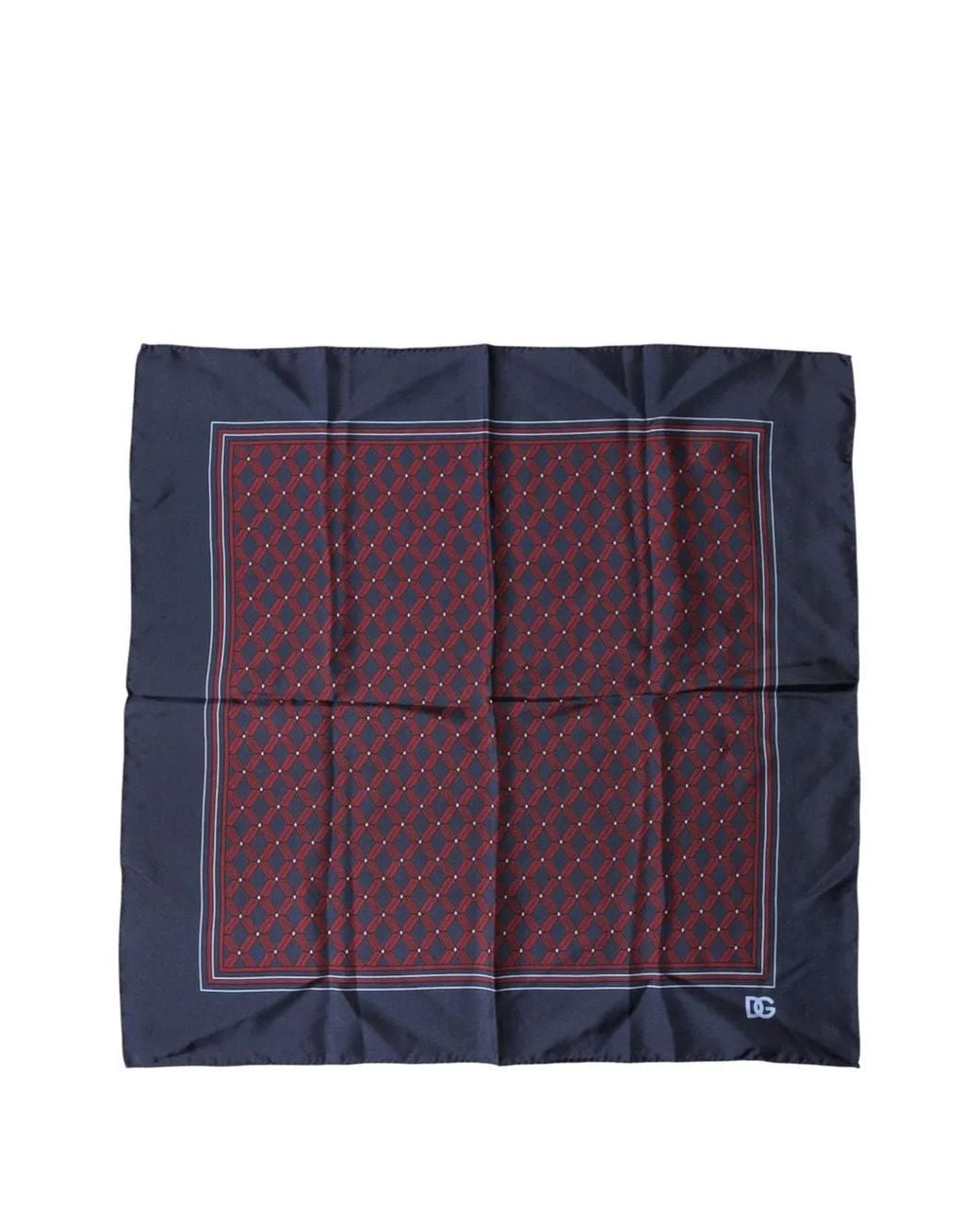 Dolce & Gabbana Purple Geometric-Print Silk Scarf