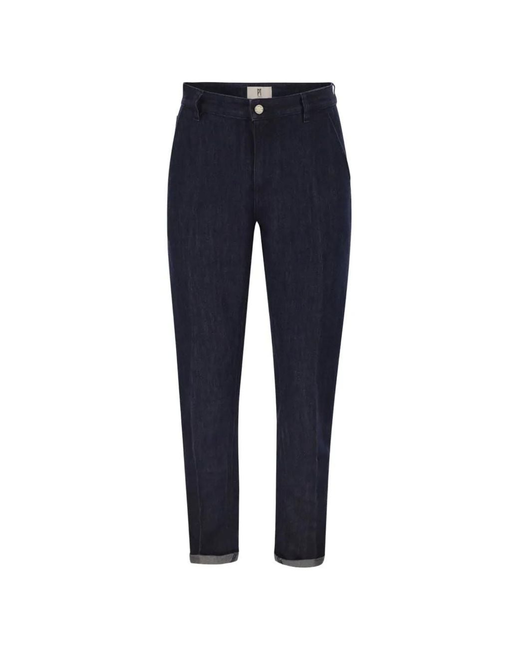 PT Torino Blue Cotton Trousers for men