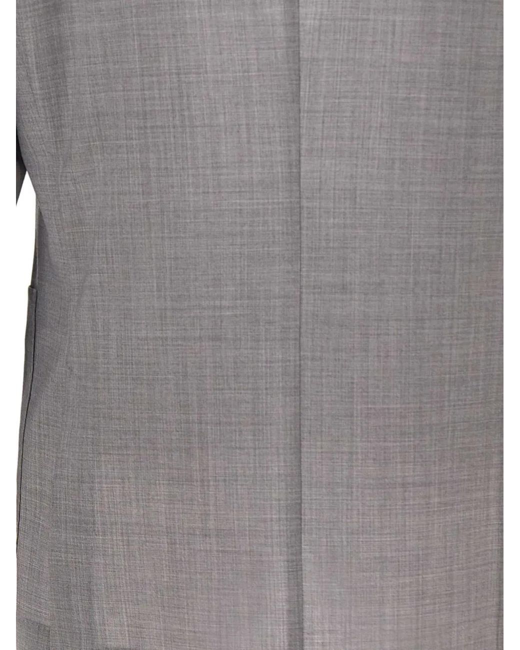 Boss Gray Slim-Fit Virgin Wool Blazer for men
