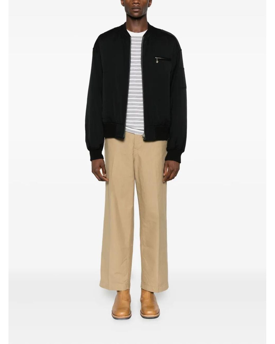 Visvim Black Zip-Pocket Bomber Jacket for men