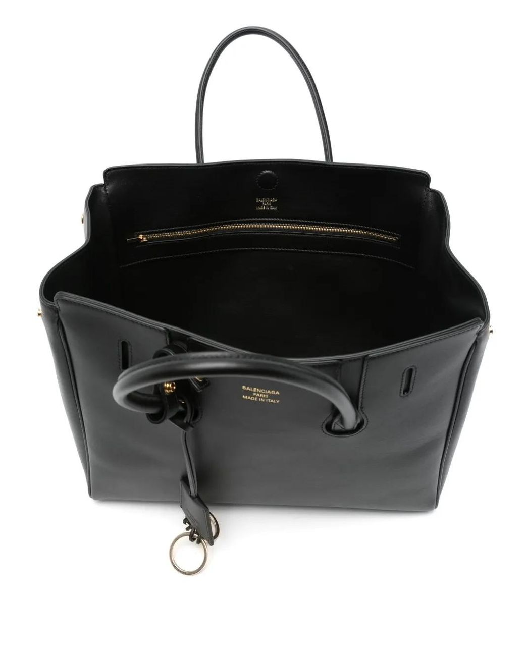 Balenciaga Black Hamptons Small Leather Tote Bag