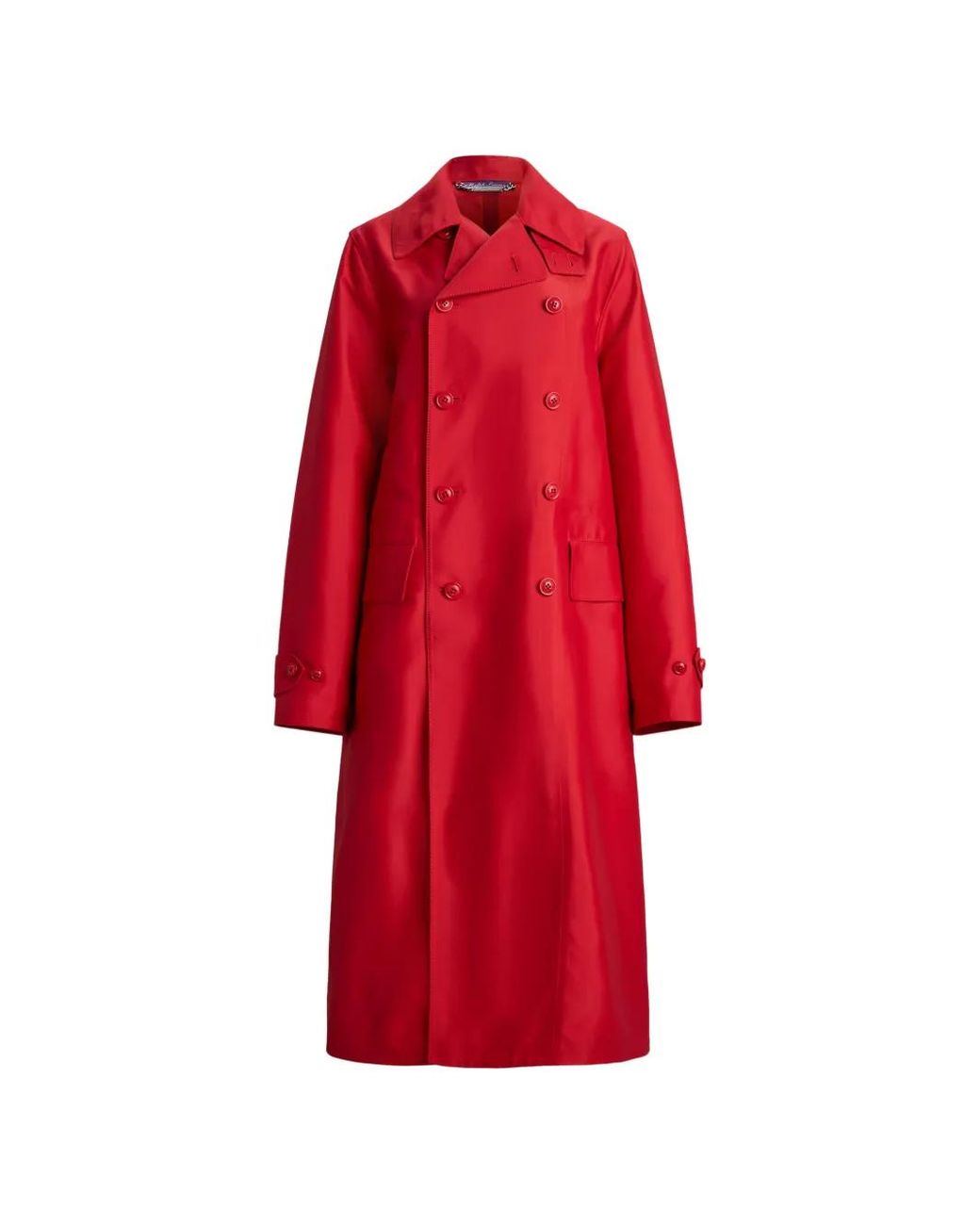 Ralph Lauren Red Raquel Double-Breasted Coat