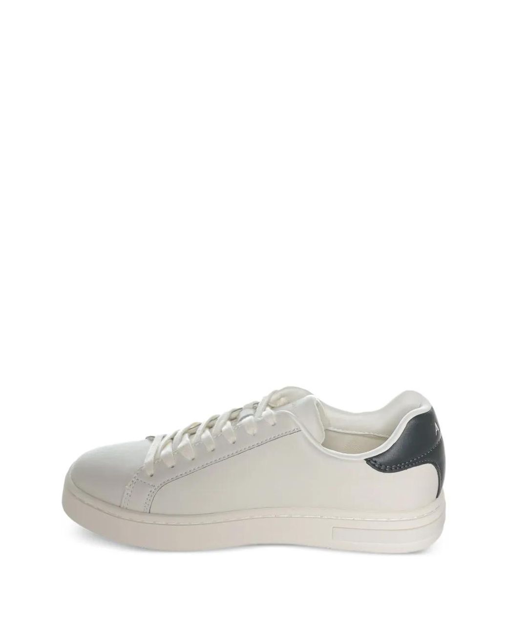 ARMANI EXCHANGE White Logo-Embossed Low-Top Sneakers for men