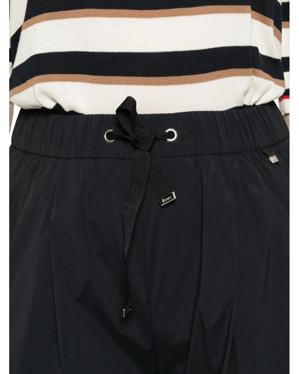 Herno Black Nero Polyamide Trousers