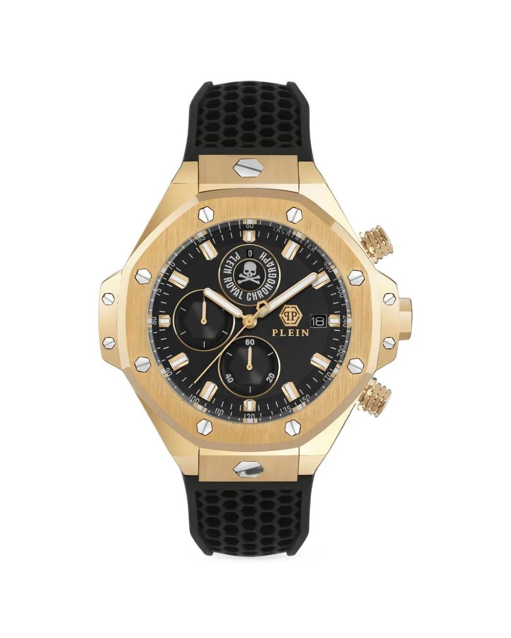 Philipp Plein Black Plein Chrono Royal 46Mm Watch for men