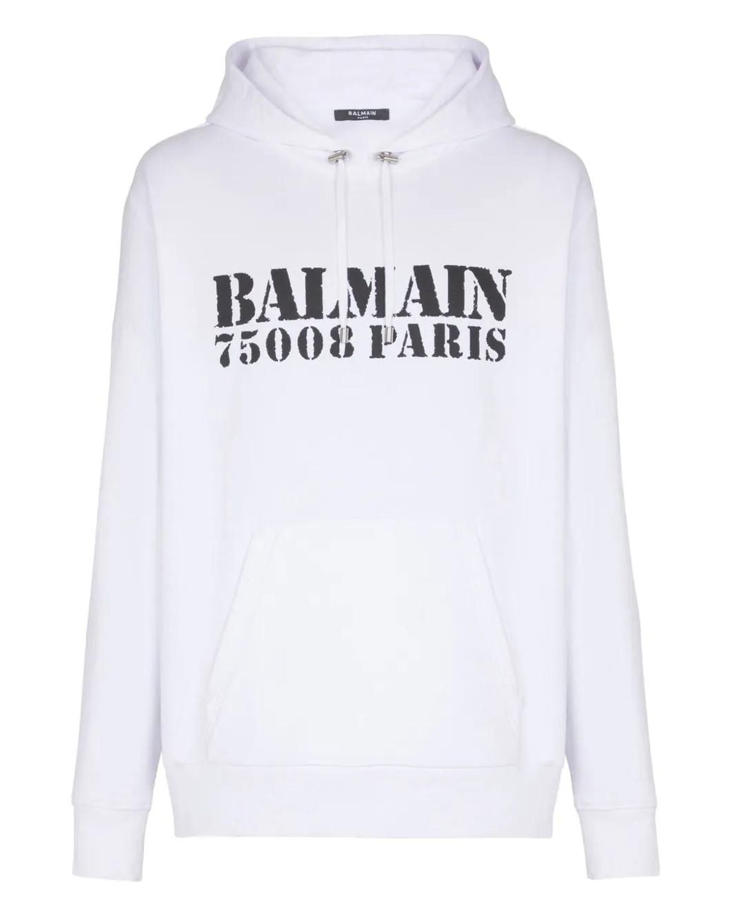 Balmain Hoodie Mit Logo-Print in White für Herren
