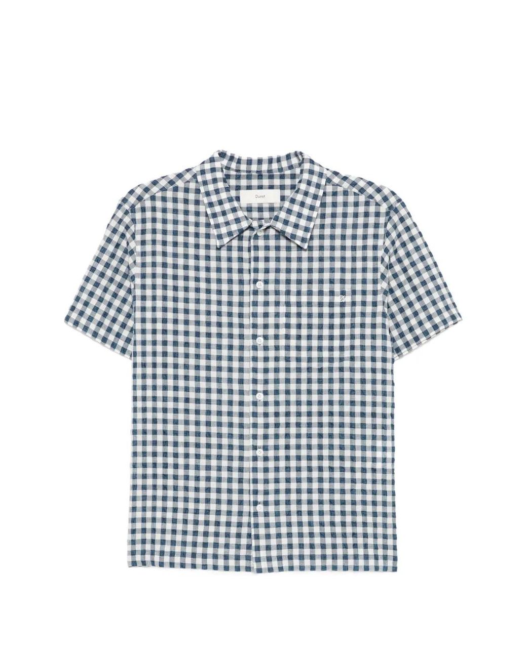 DUNST Holiday Geruit Shirt in het Blue