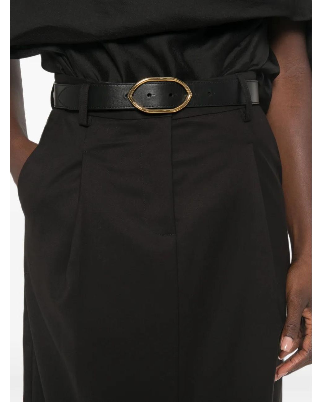 Alpha Studio Geplooide Midi-Rok in het Black