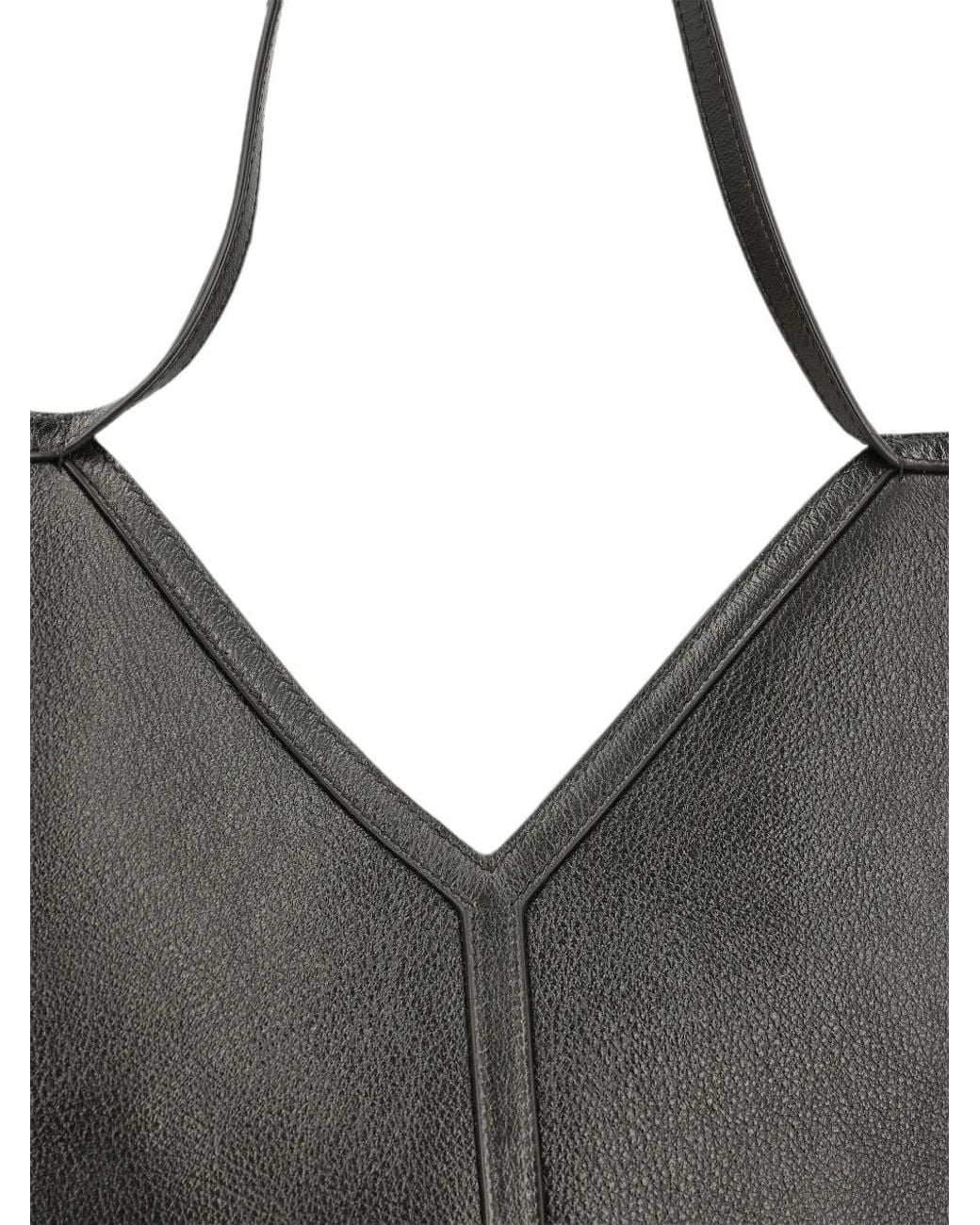 Saint Laurent Black Y Leather Tote Bag