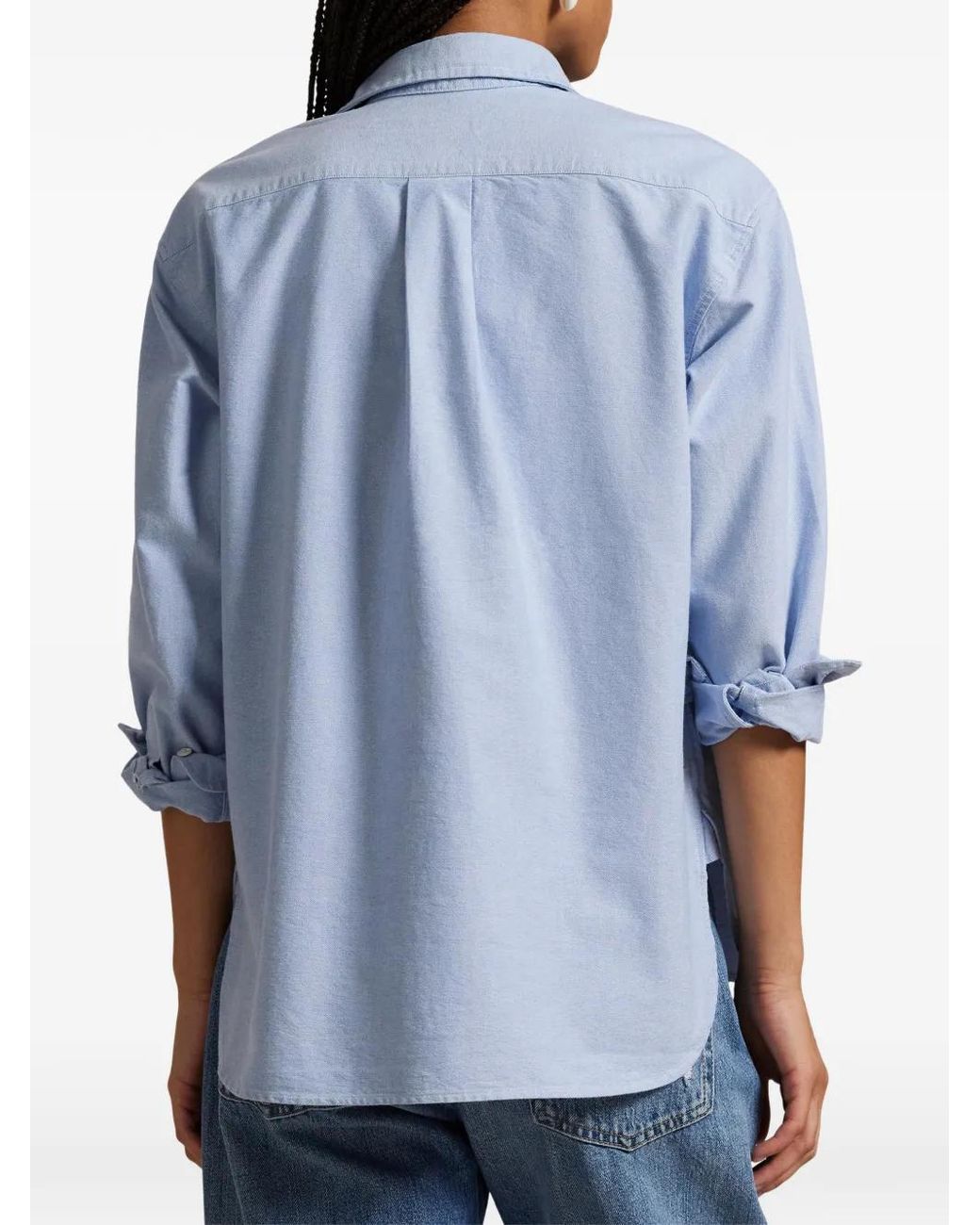 Polo Ralph Lauren Blue Pony Embroidered Oxford Shirt