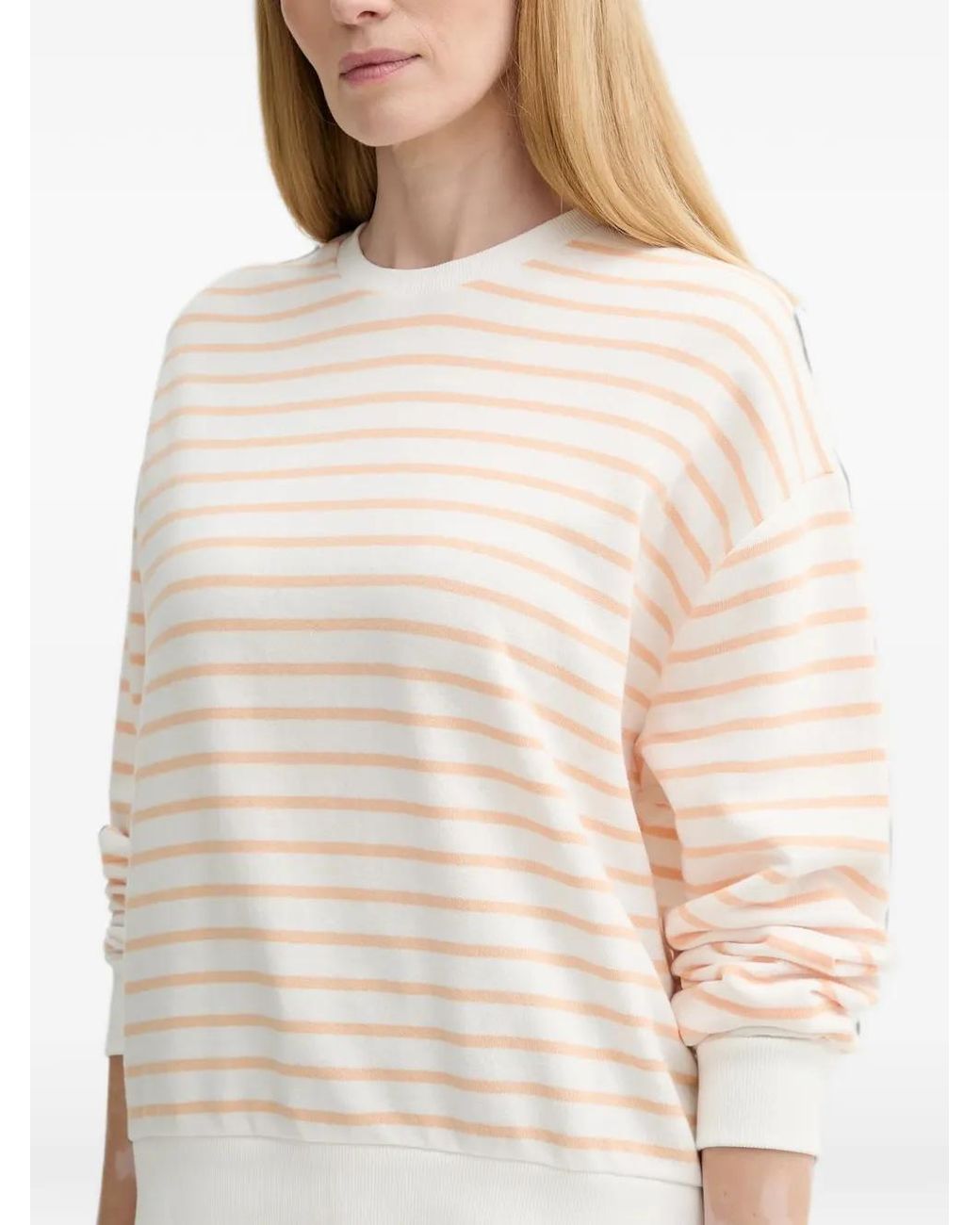 Marc O' Polo White Striped Sweatshirt