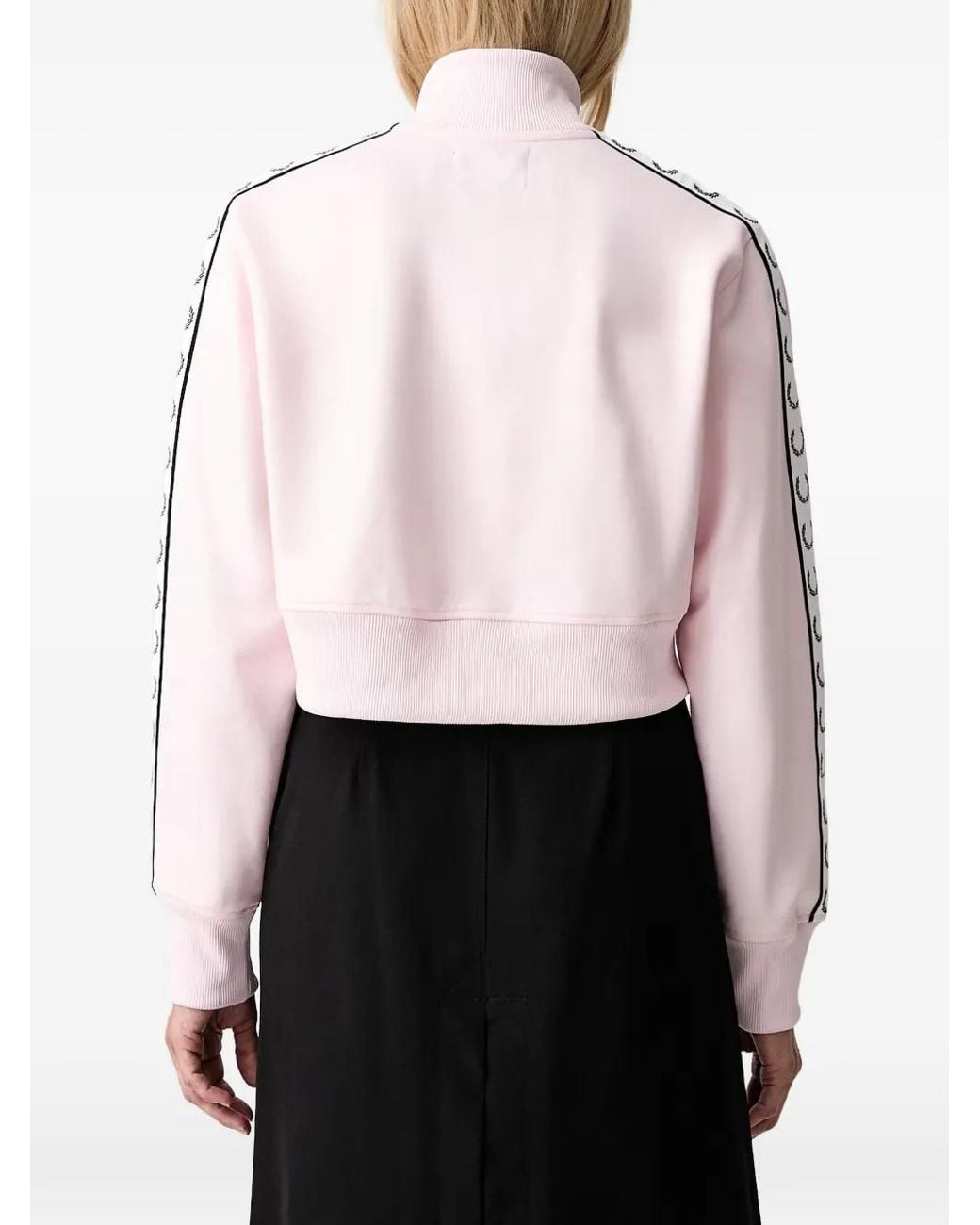 Fred Perry White Logo-Embroidered Zip-Up Sweatshirt