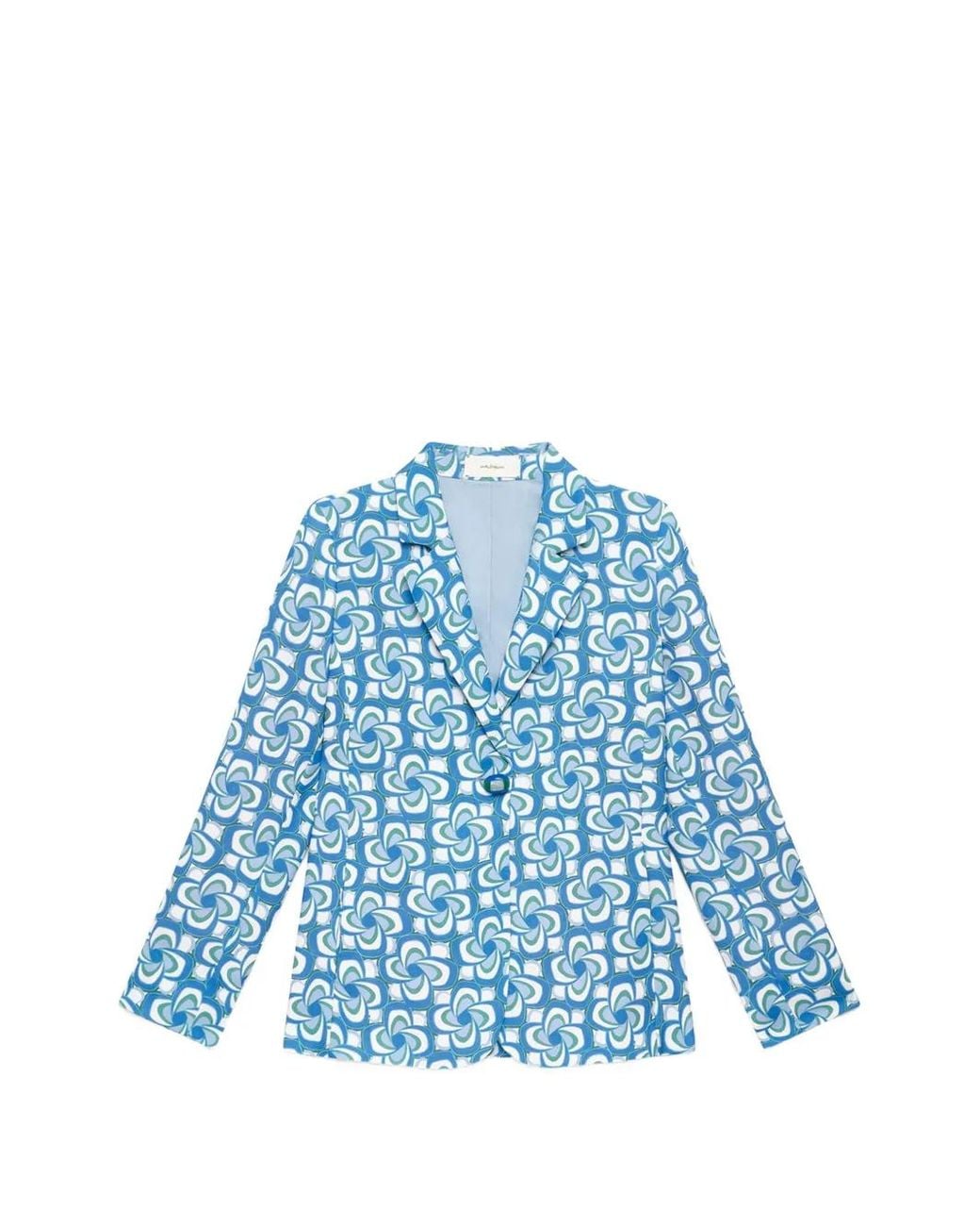 Maliparmi Blue Mouliné Cady Patterned Jacket
