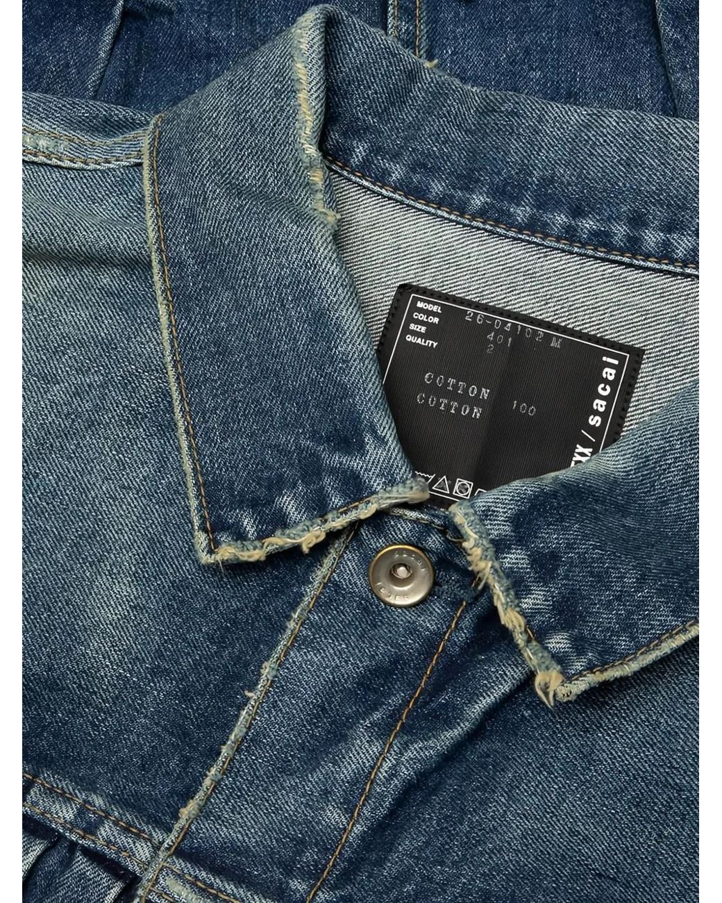 Sacai Blue Beyondexx Denim Jacket for men