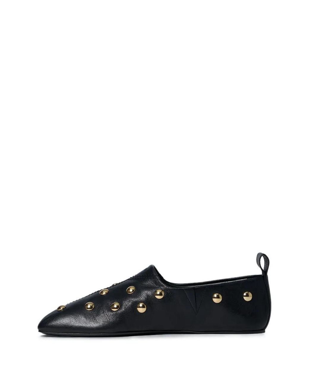 Chloé Black Rita Studded Slip-On Ballet Flats