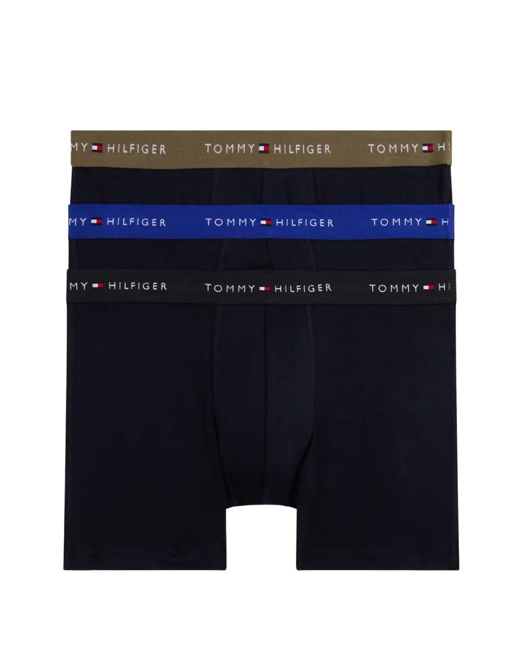 Tommy Hilfiger Blue Logo-Waistband Boxers Set Of Three Pieces for men