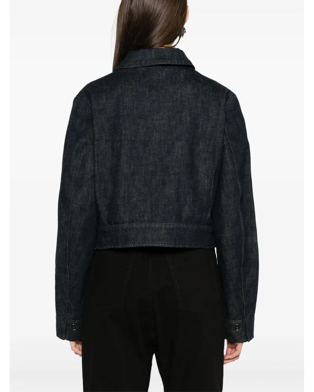 Lemaire Blue Two Pocket Cropped Jacket