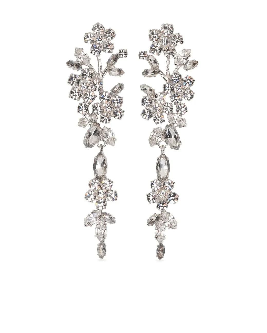 Jennifer Behr White Verlee Drop Earrings