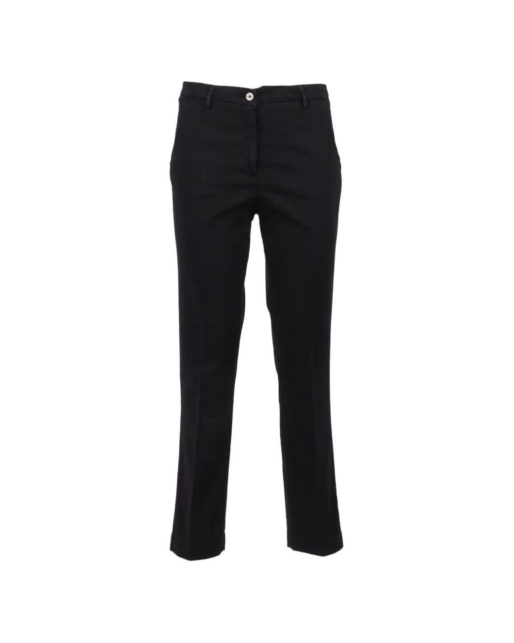 Briglia 1949 Black Button Straight Trousers