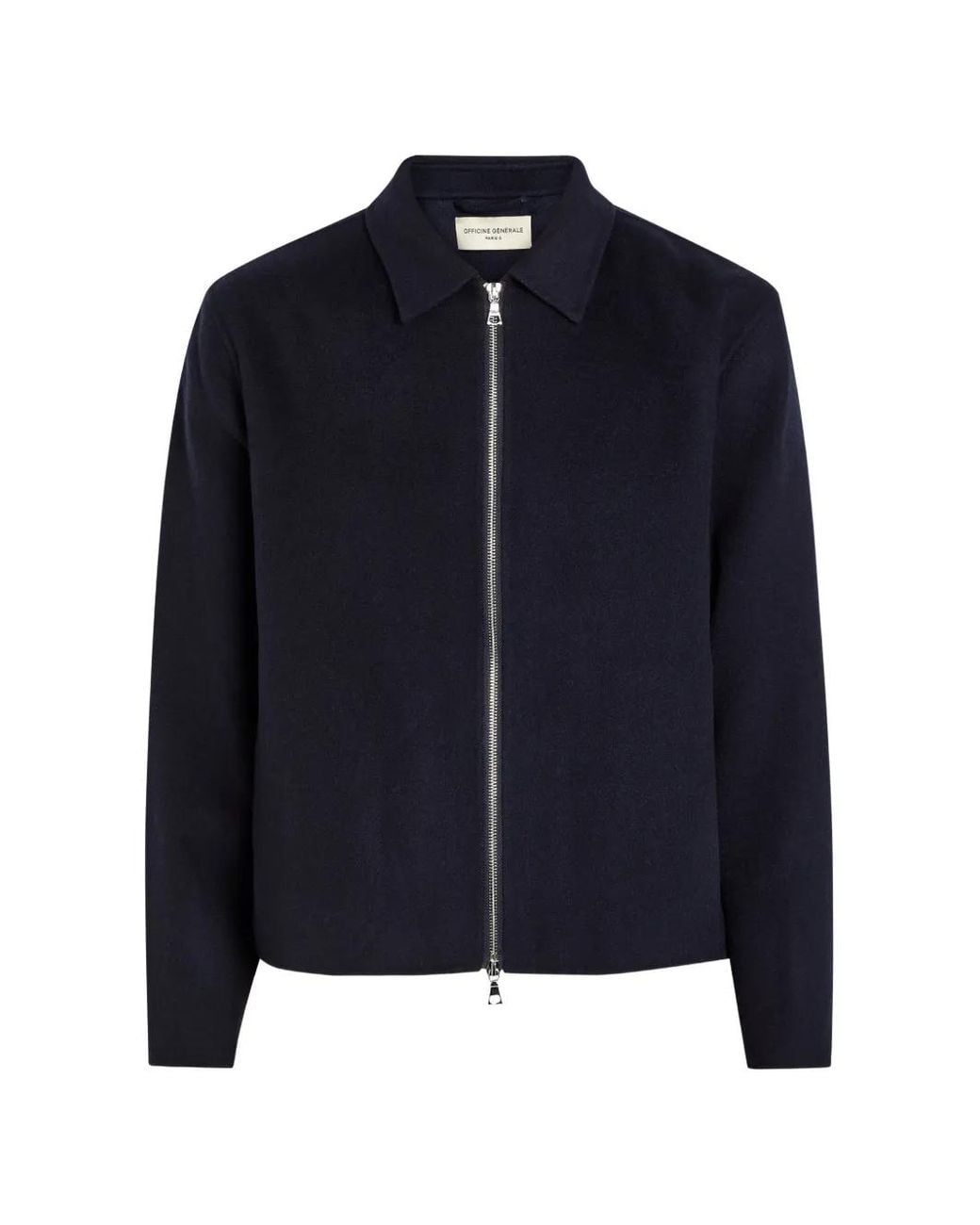 Officine Generale Blue Veste Mazir À Fermeture Zippée for men