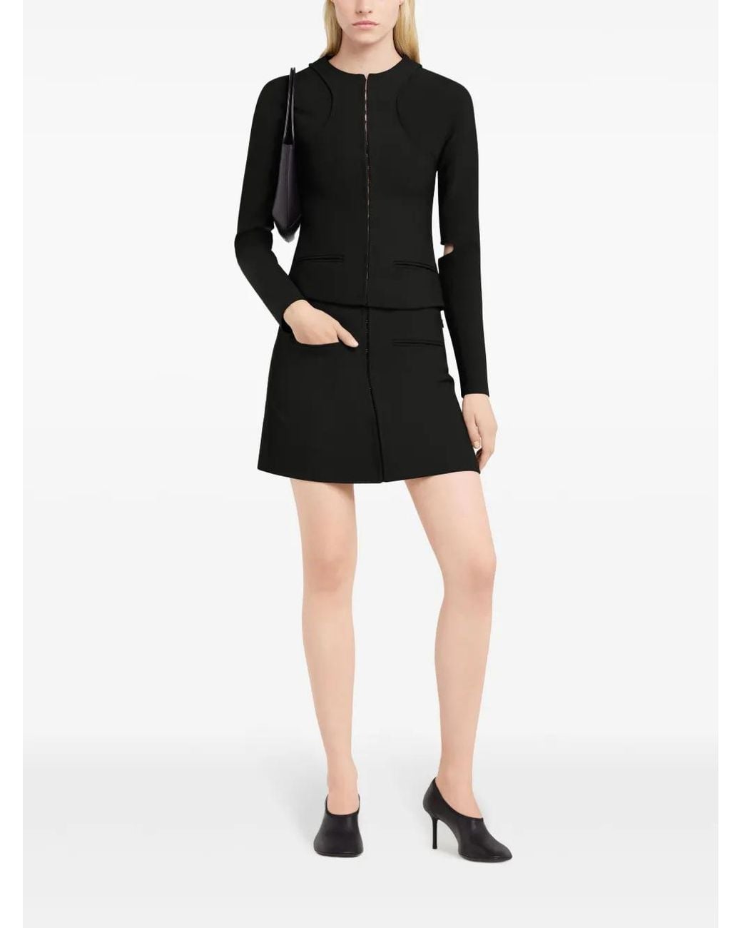 Courreges Black Scuba Fitted Jacket