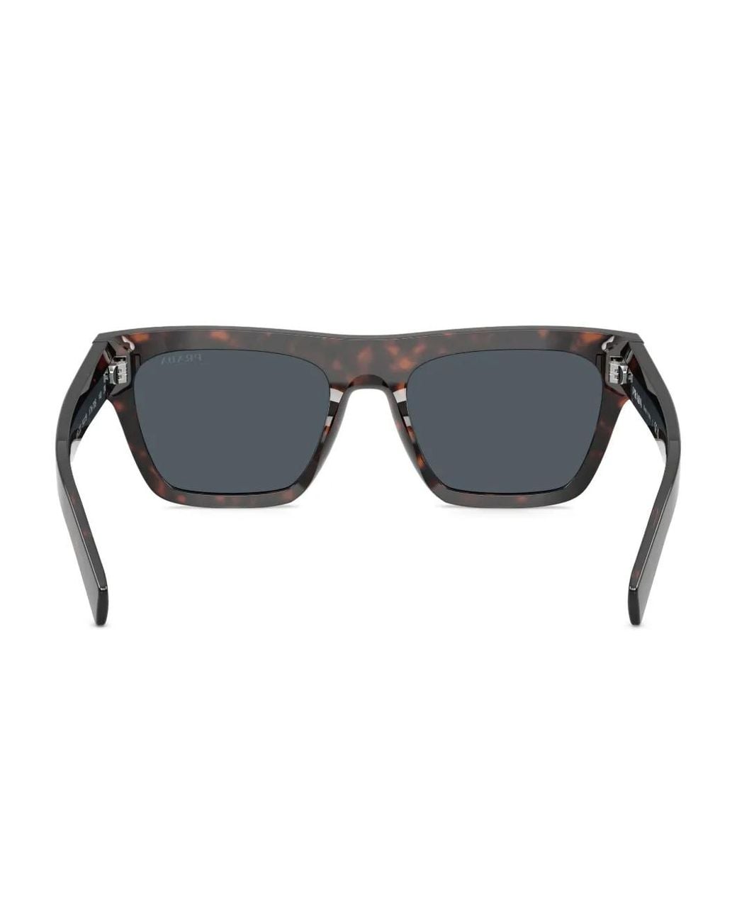 Prada Gray Square-Frame Tortoiseshell-Effect Sunglasses for men