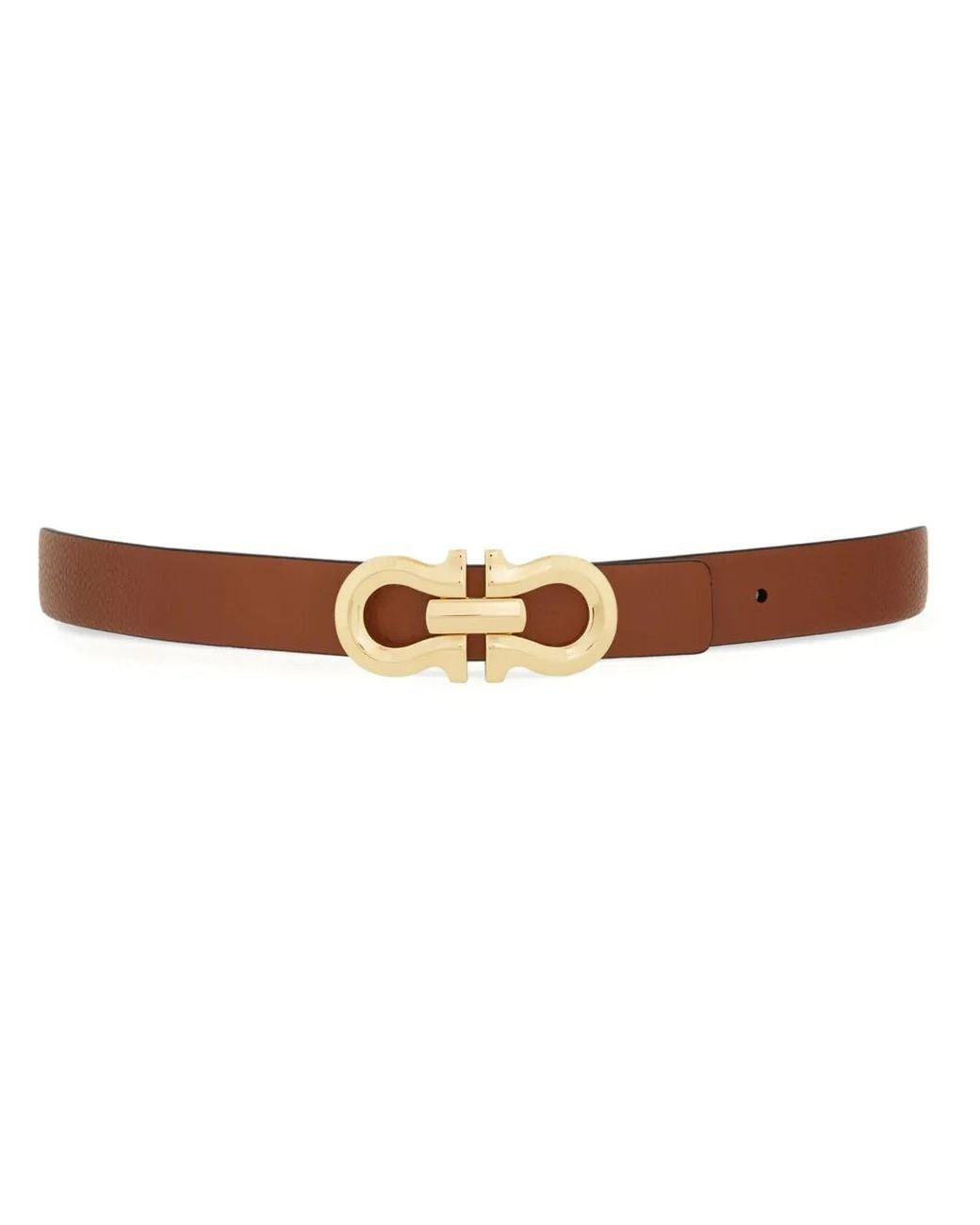 Ferragamo Brown Gancini Leather Belt