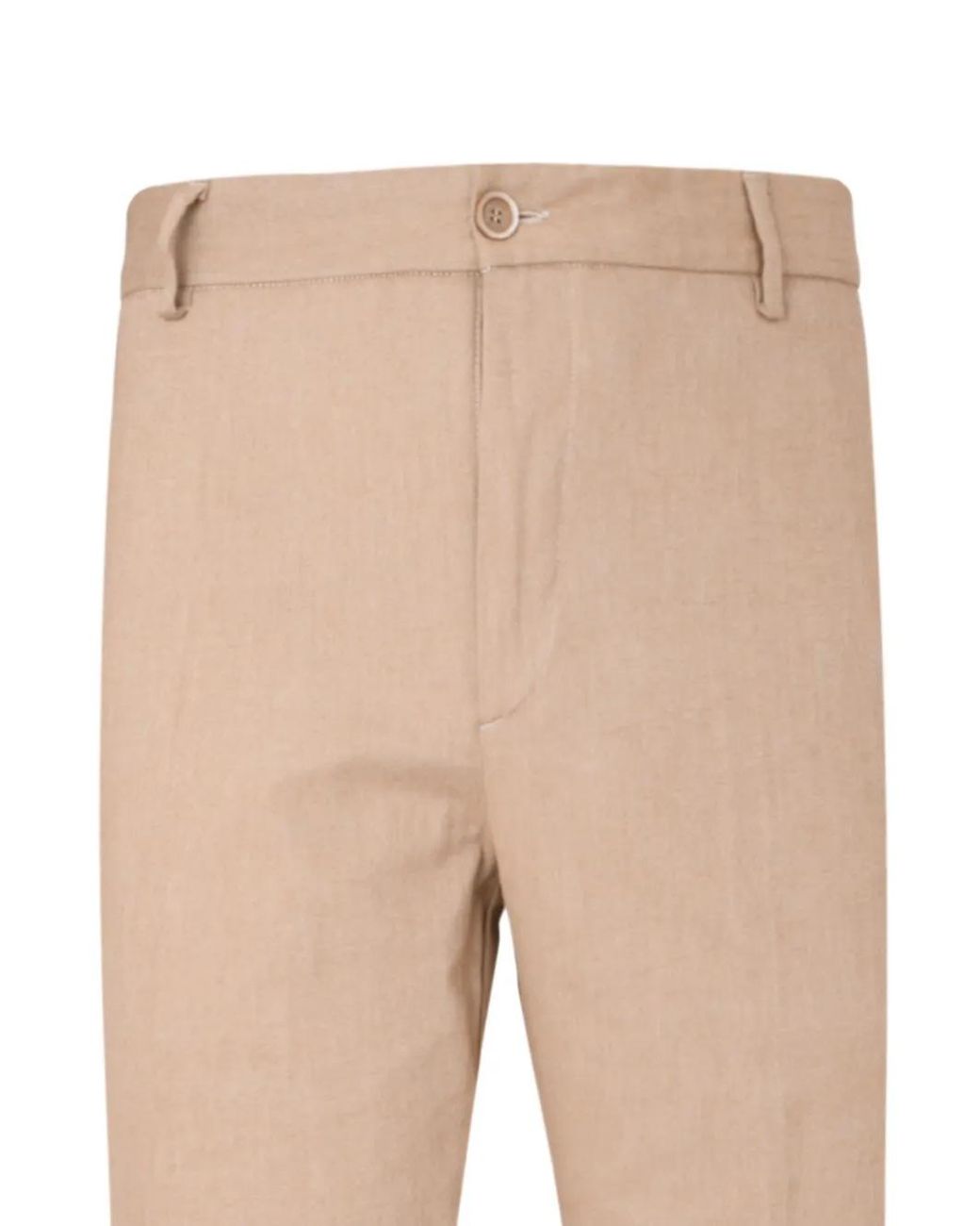 120% Lino Natural Button Trousers for men