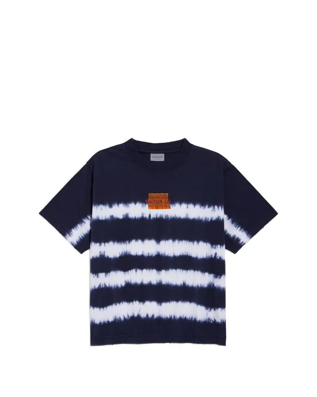 Balenciaga Blue T-Shirt With Logo for men