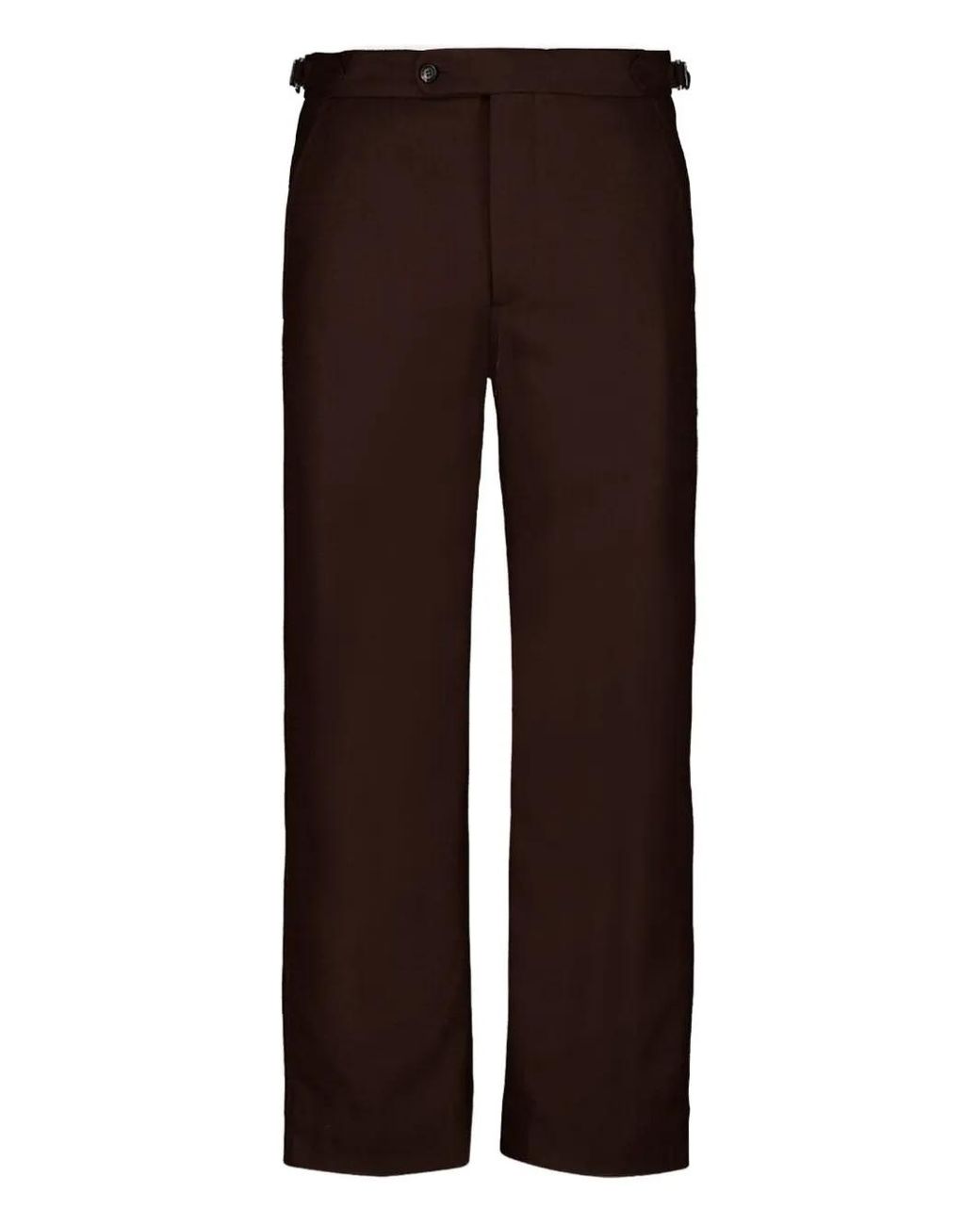 Bode Brown Side-Buckle Trousers for men