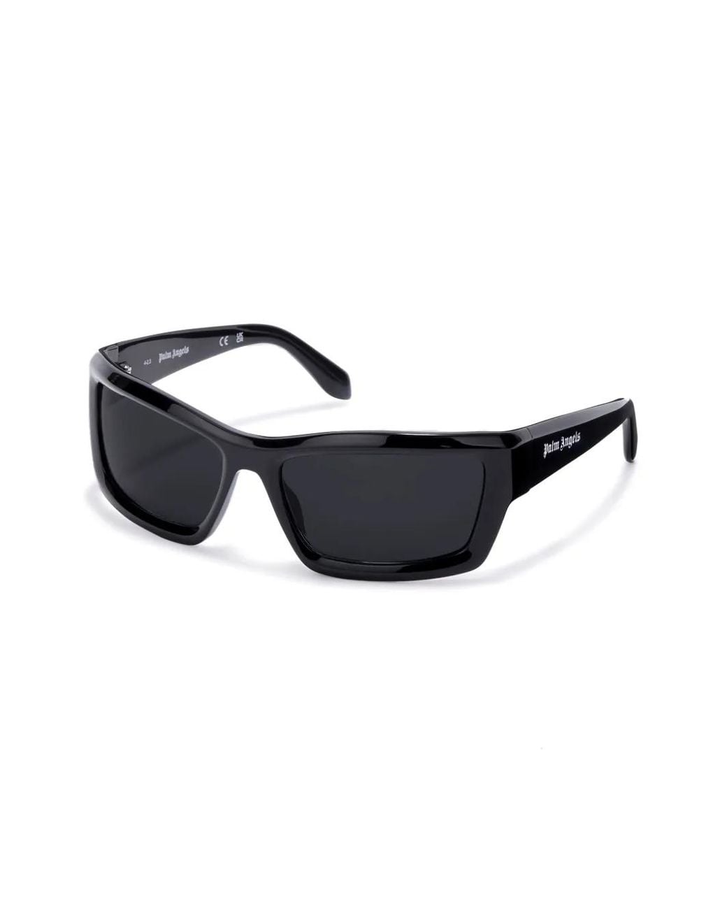 Palm Angels Black Adin Rectangular-Frame Sunglasses