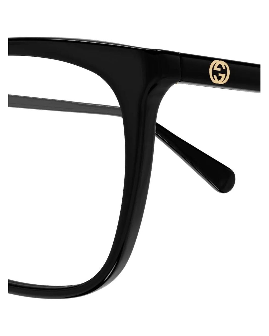 Gucci Black Rectangle-Frame Glasses