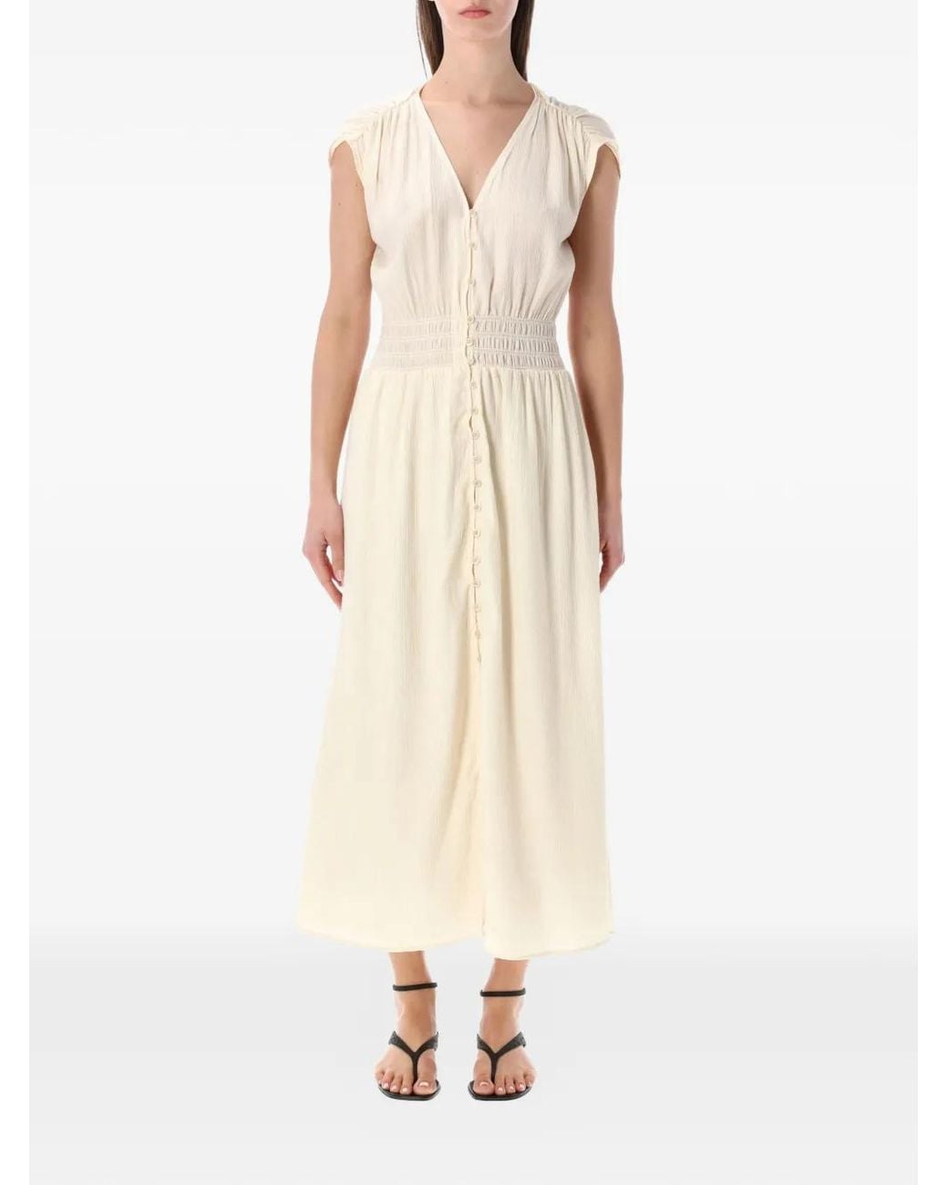 Sessun Natural Galiane Smocked Dress