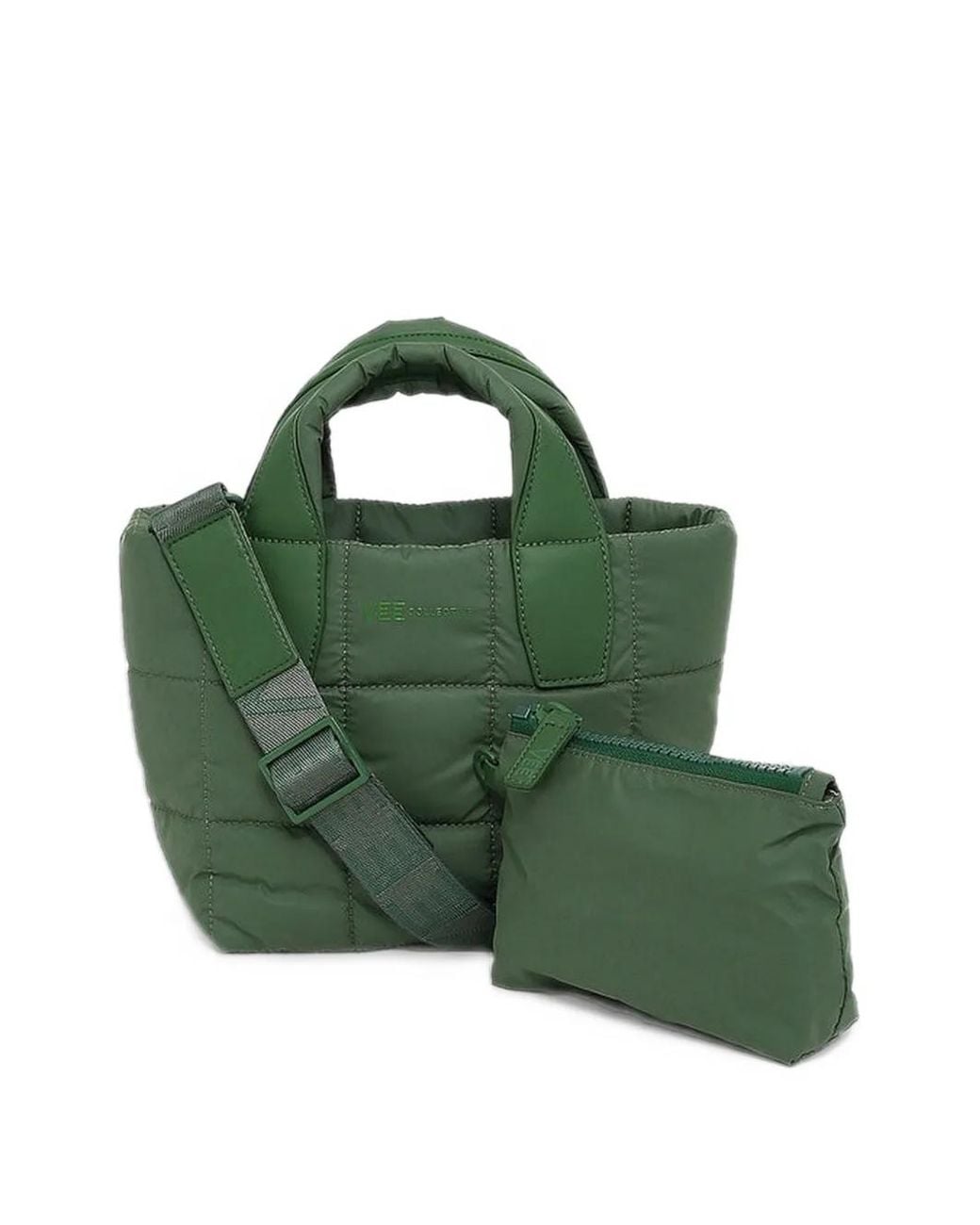 VEE COLLECTIVE Green Mini Porter Quilted Tote Bag