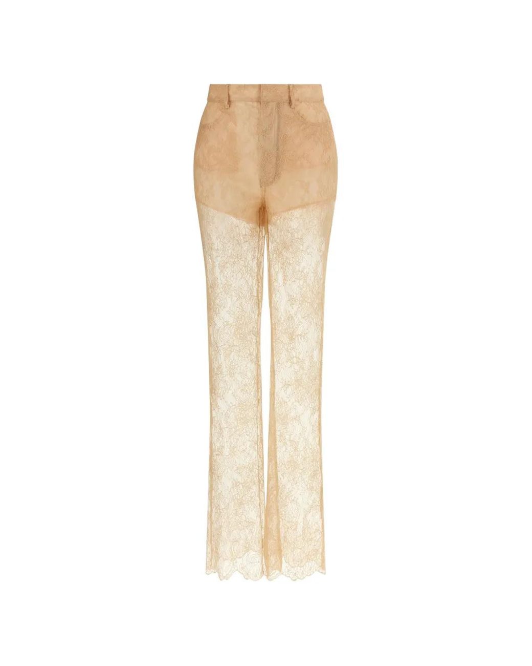 GIUSEPPE DI MORABITO White Lace Flared Trousers