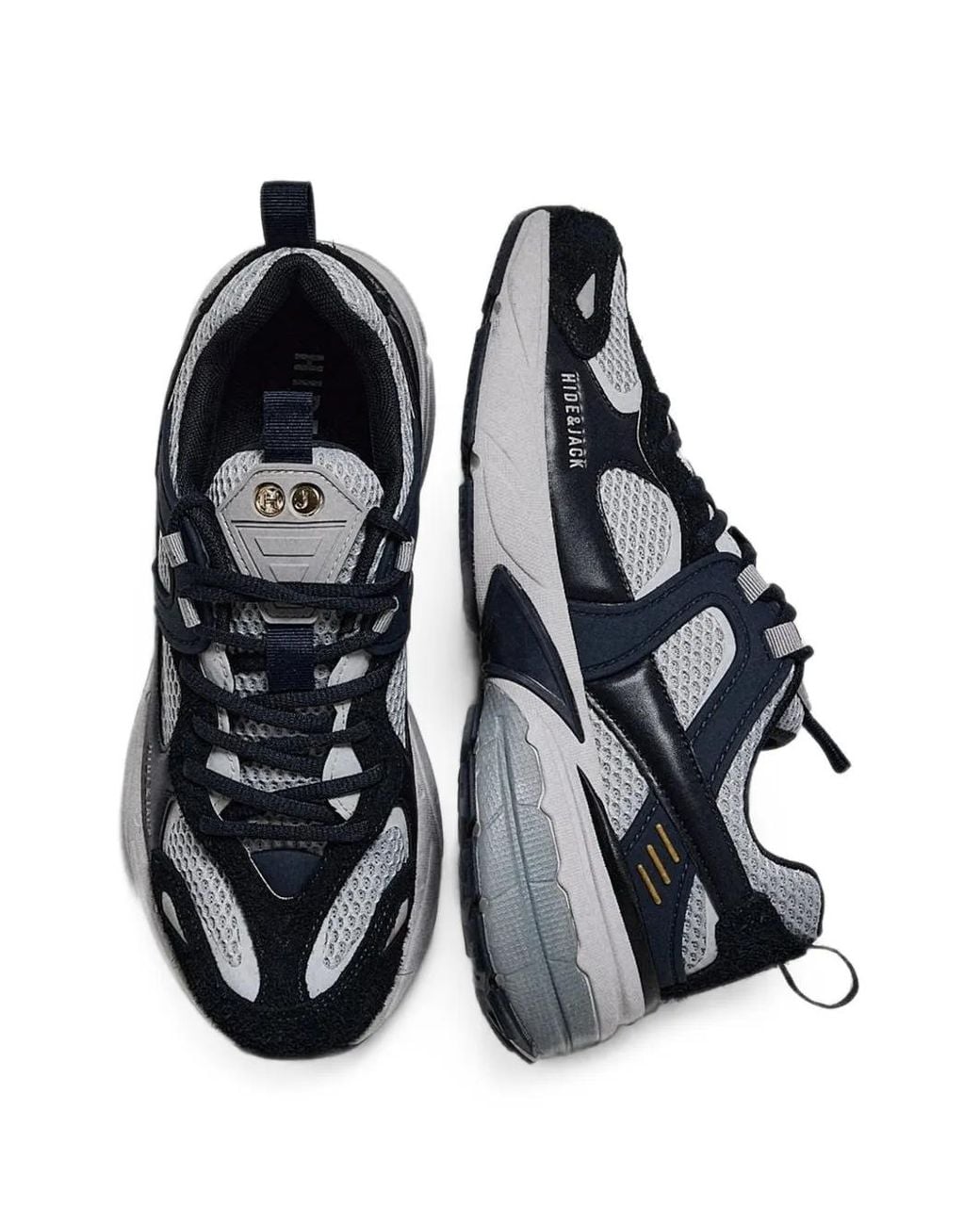 HIDE & JACK Blue Panelled Mesh Sneakers