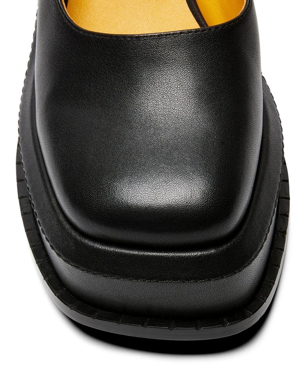 LILI CURIA Black Nico Platform Strap Heel Mules