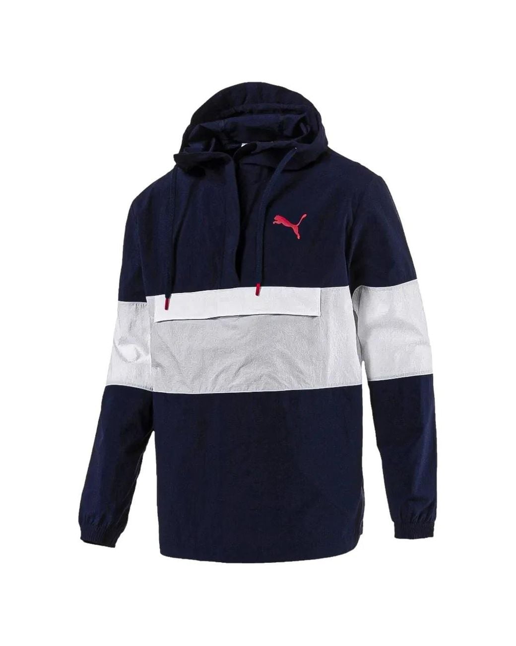 PUMA Blue Half Zip Windbreaker T-Shirt for men