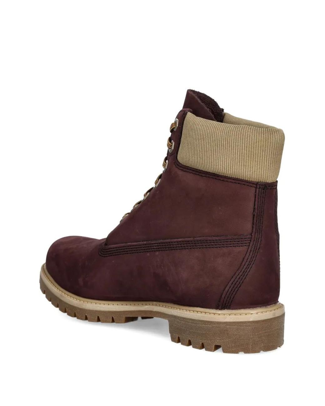 Timberland Brown Lace-Up Logo-Patch Boots for men