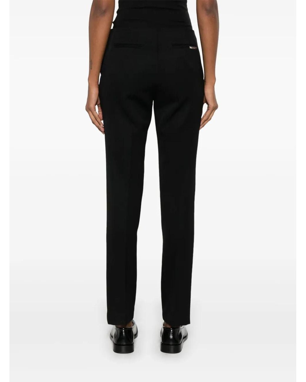 The Attico Black Tailored Pants With Subtle Pleats
