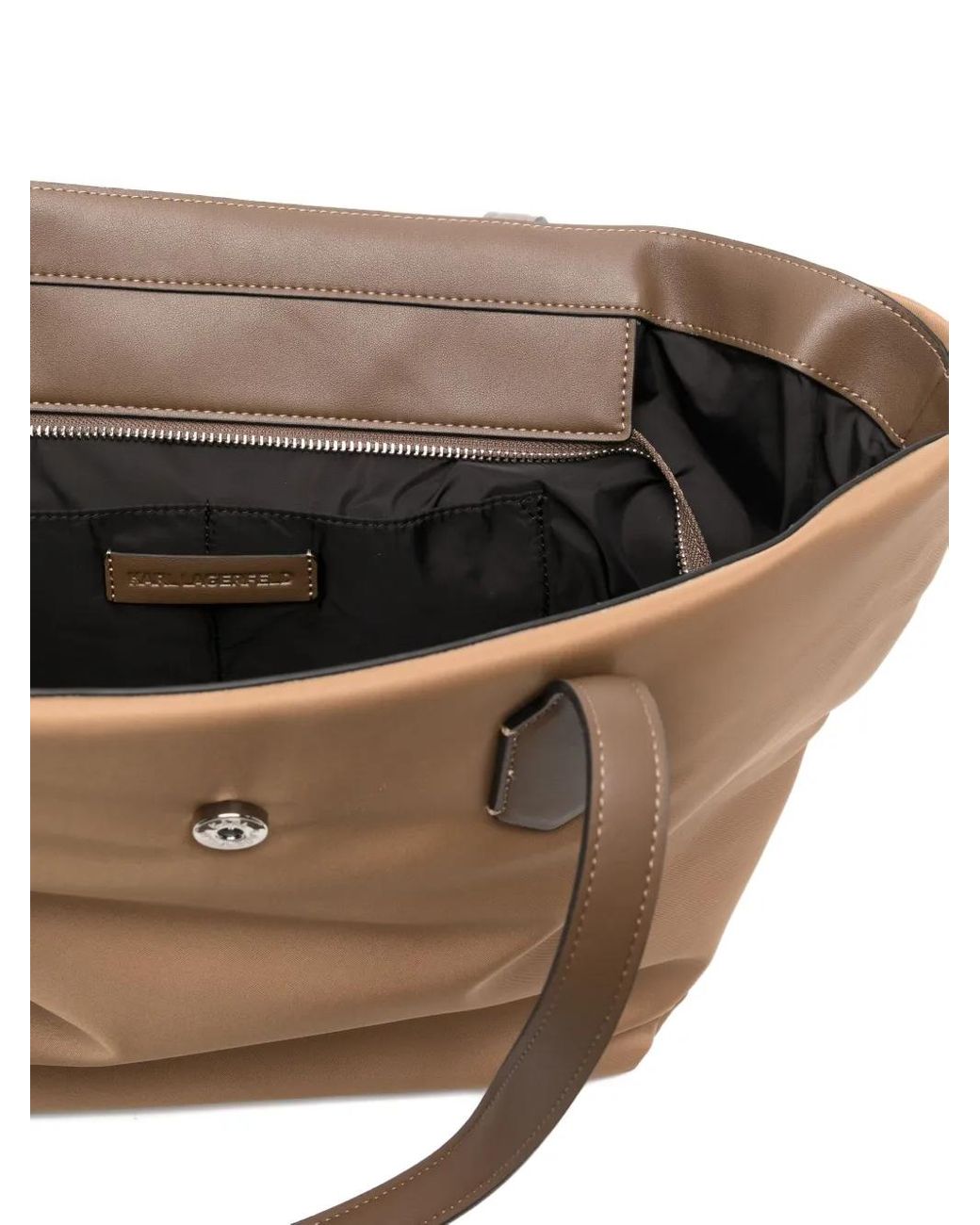 Karl Lagerfeld Brown Signature Tote Bag