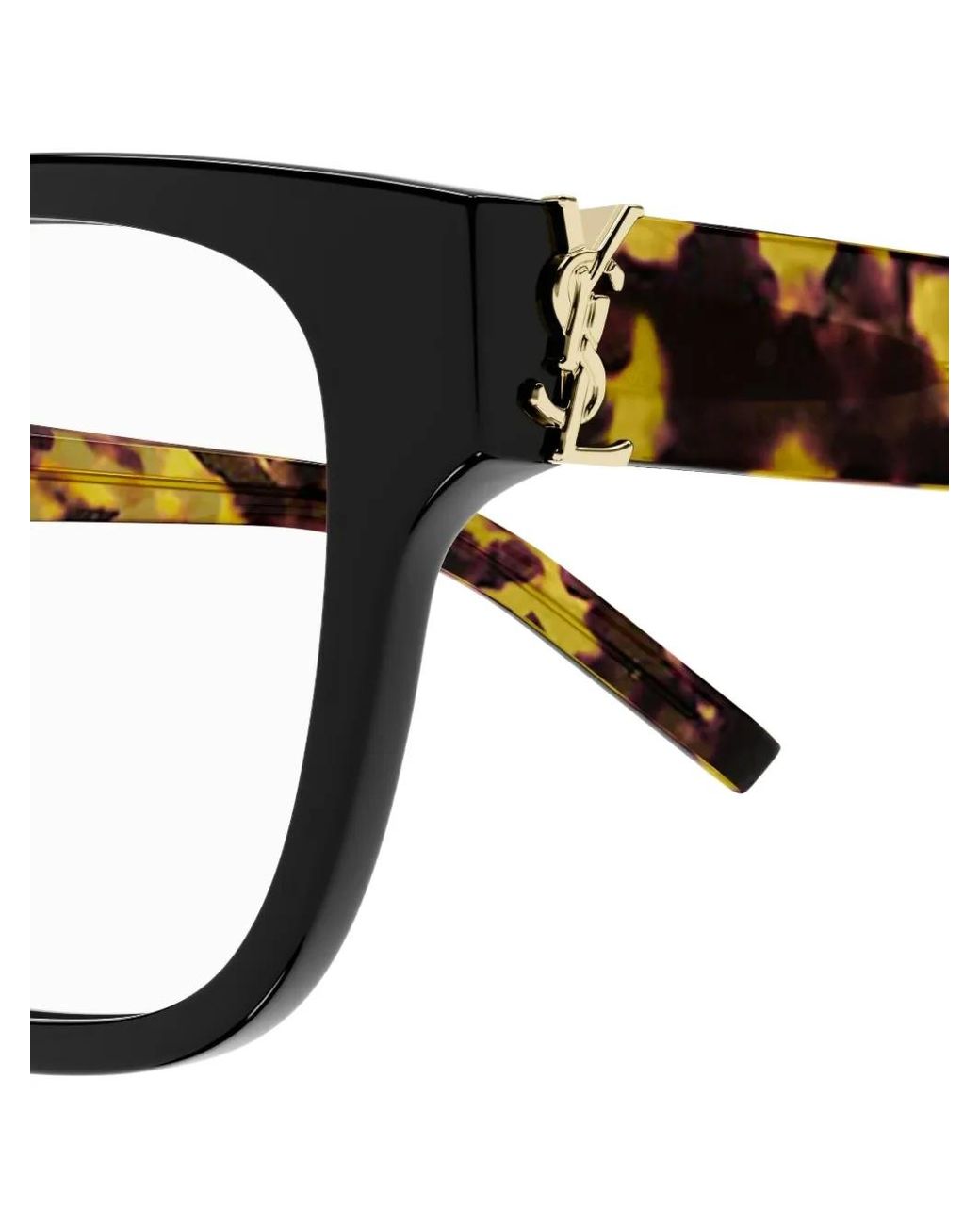 Saint Laurent Black Square-Frame Glasses