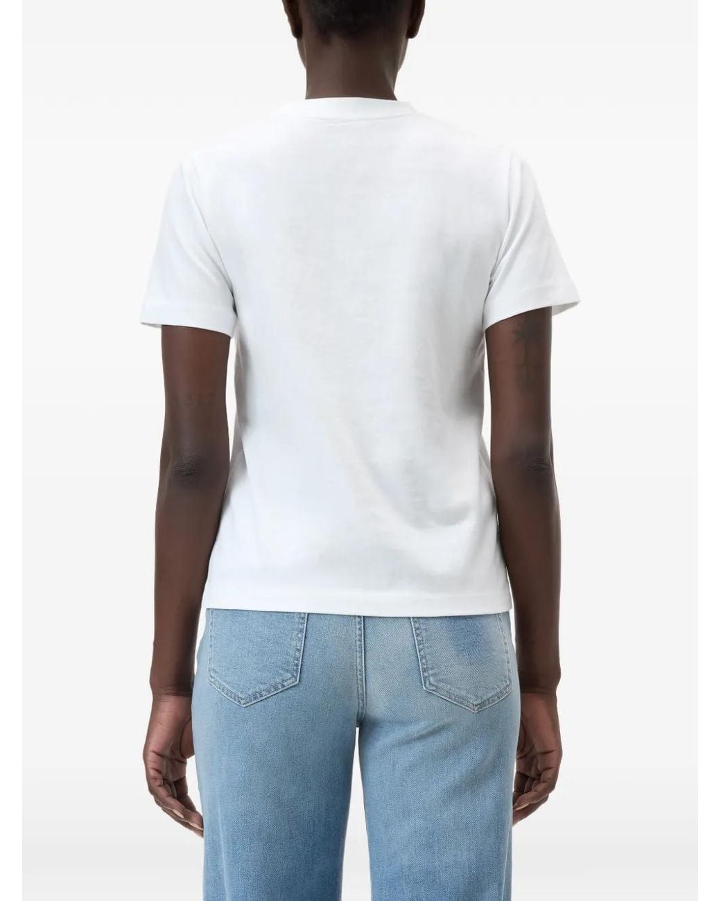 Closed White Embroidered Basic T-Shirt