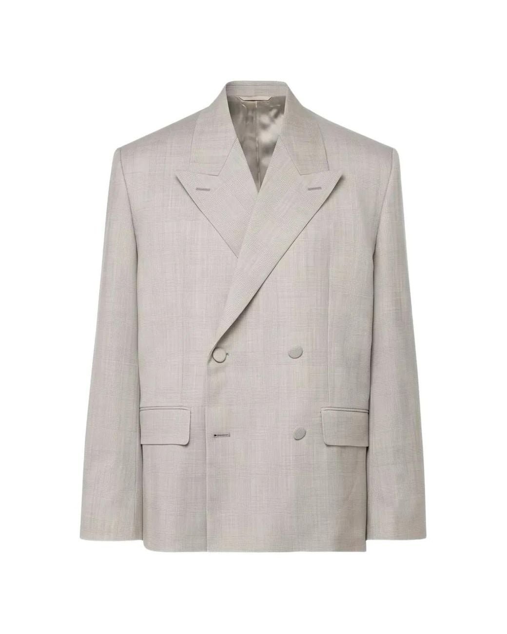 Givenchy Gray Peak-Lapel Double-Breasted Jacket for men