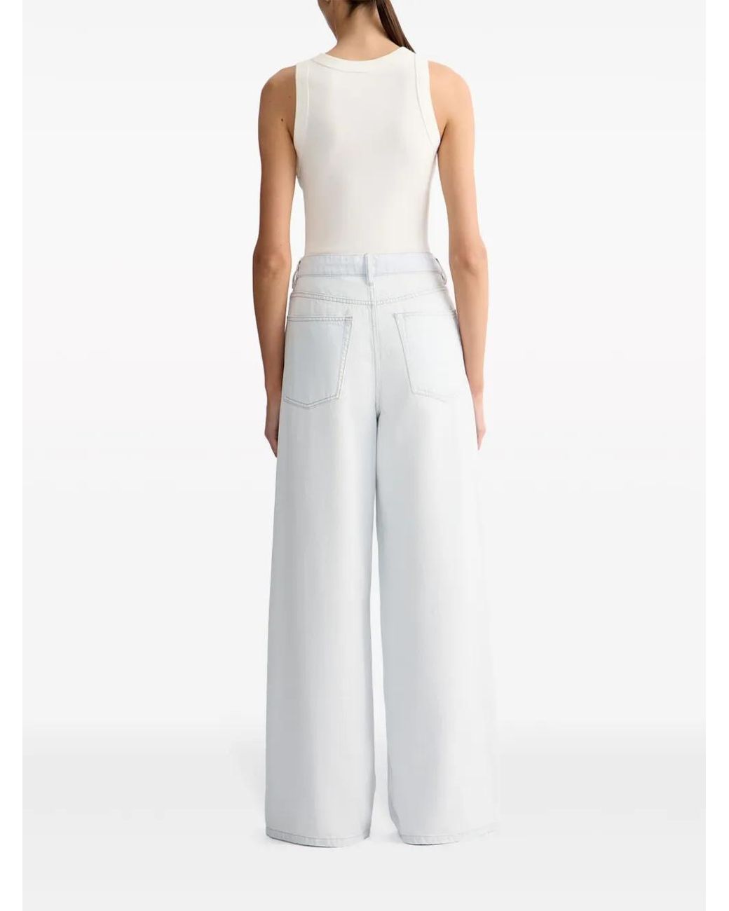 12 STOREEZ Blue 433 Low-Rise Wide-Leg Organic Cotton Jeans