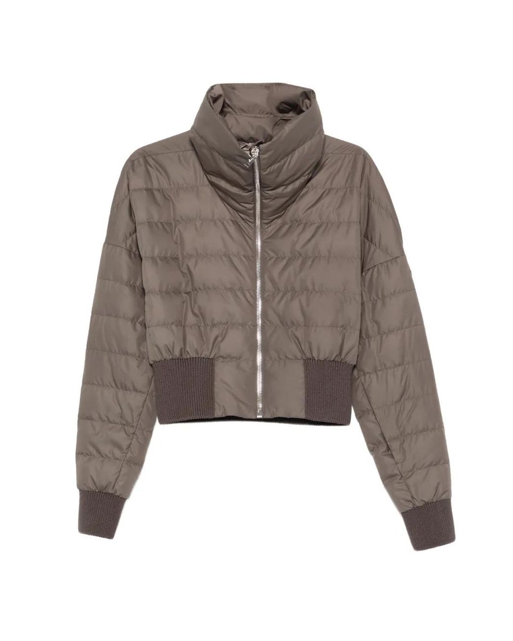 Moncler Brown Cropped Funnel Jacket