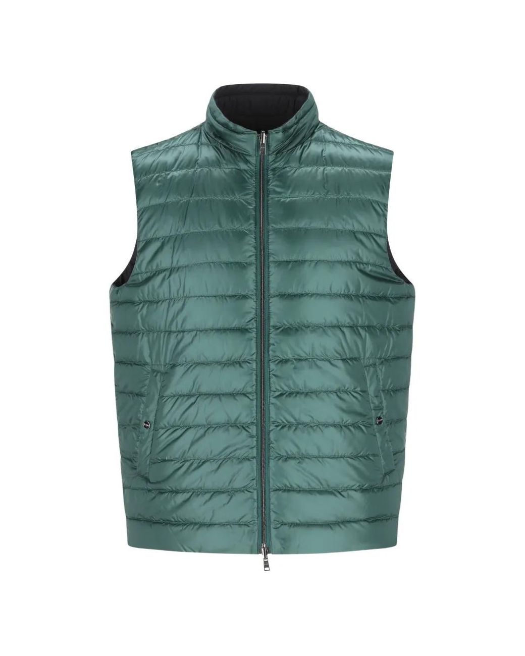 Herno Green Reversible Down Vest for men