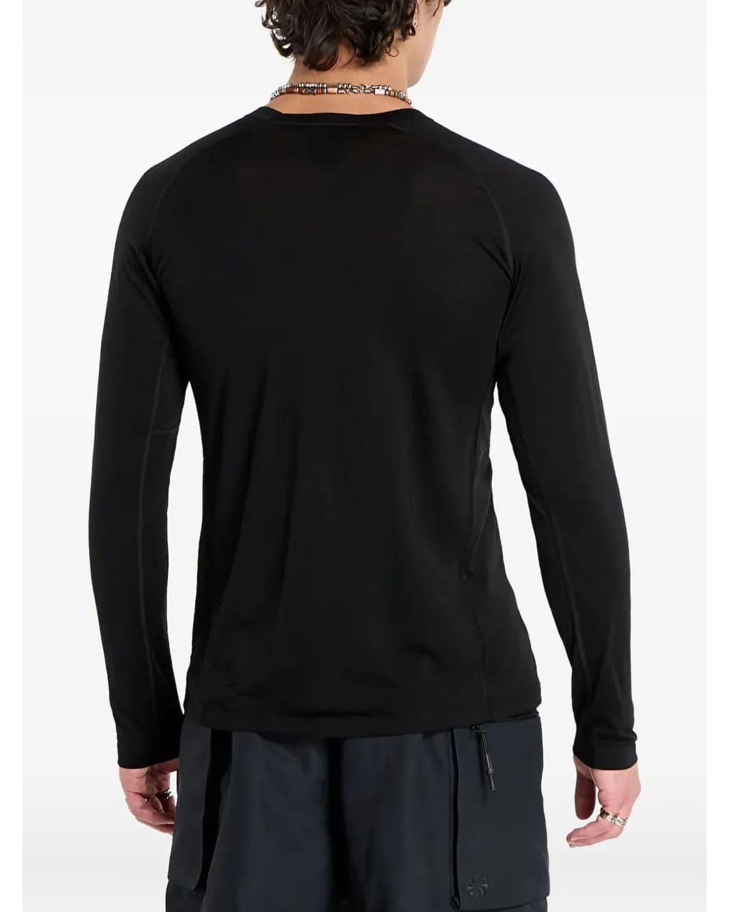 NNormal Black Long-Sleeve Crew-Neck T-Shirt for men