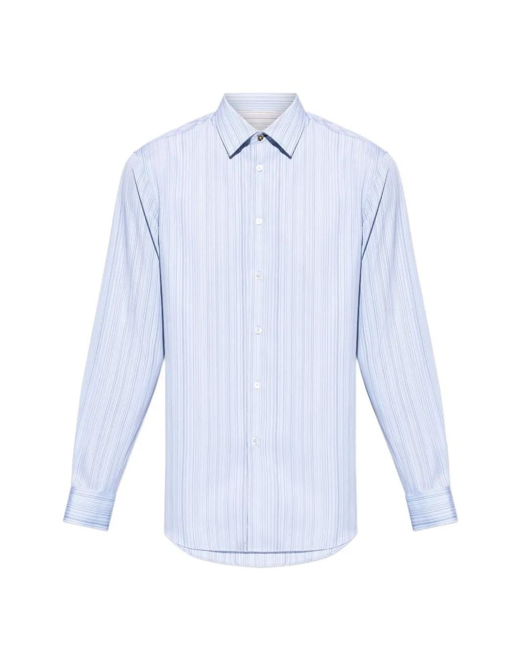 Paul Smith Blue Vertical-Stripe Shirt for men